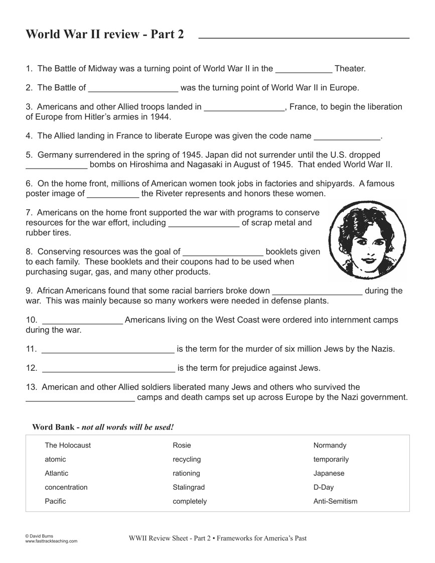 Review sheet World War II part 2